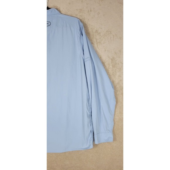 True Flies Men's Vented Fishing Shirt Long Sleeve Performance Utility Sz L Blue - Picture 13 of 16